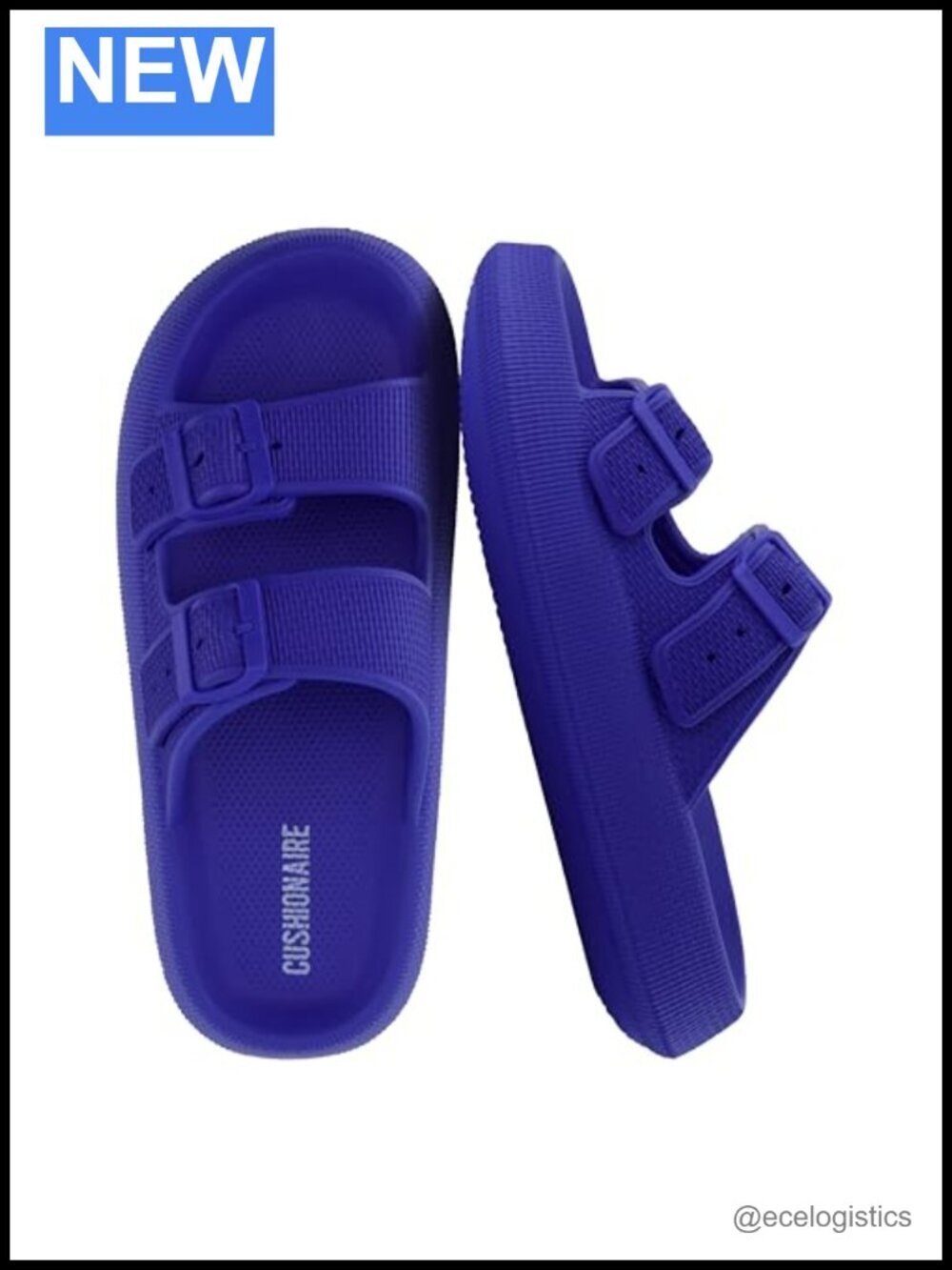 Recovery Slides for Women, Adjustable Double Buckle EVA Cloud Slides,